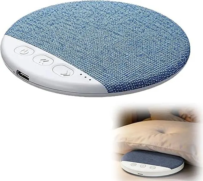 Bluetooth Pillow Speaker for Sleeping, Mini Portable Under Pillow Speaker with White Noise Timer Wireless Sleep Aid with Stereo Bass Private Sleep Headphones for Side Sleeper Adult Kid