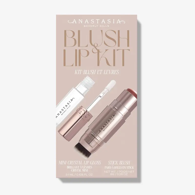 Blush & Lip Kit - Stick Blush in Soft Rose, Crystal Lip Gloss