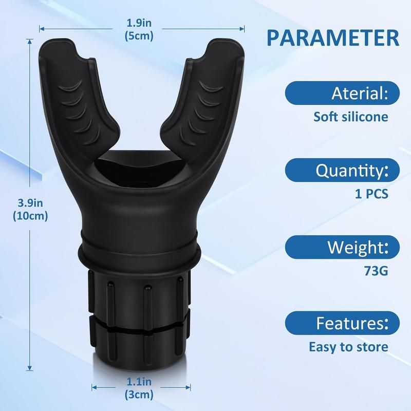 Breathing Trainer with Adjustable Resistance | Portable Respiratory Trainer with High-Grade Silicone | Compact Lung Exercise Device | Easy to Clean (Black) WkrCyncharis