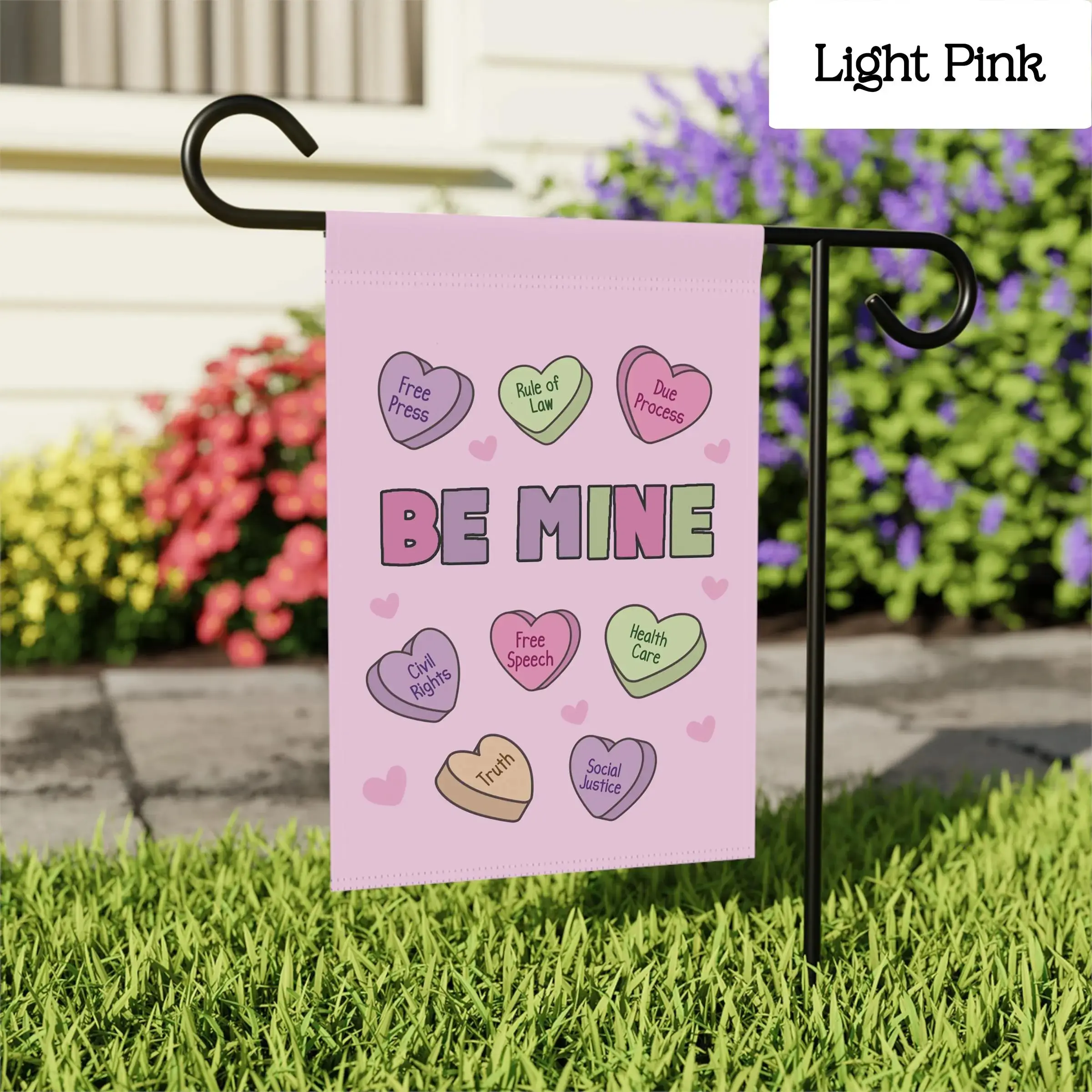 Pro-Democracy Valentines Garden Flag, Subtle Anti-Trump Flag, Protest Yard Sign, FDT Decor, funny valentine sign, anti trump valentine