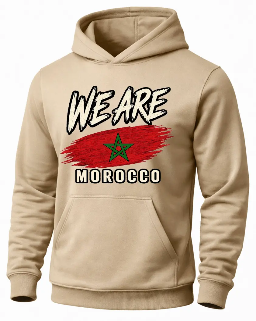 Morocco Heritage Flag Hoodie – WE ARE Collection