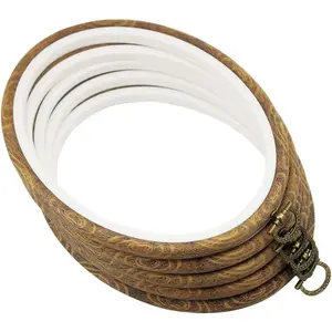7'' Oval Embroidery Hoop for Cross Stitch, 5 count 19CM Decorative Embroidery Frames for Displaying Artswork