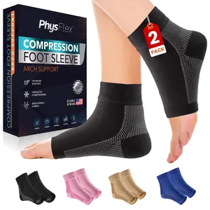 Compression Socks 20-30mmHg for Plantar Fasciitis, Achilles Tendonitis Relief - Ankle Compression Sleeve for Heel Spurs, Foot Swelling & Fatigue - Arch Support Brace for Everyday Use (1 Pair)