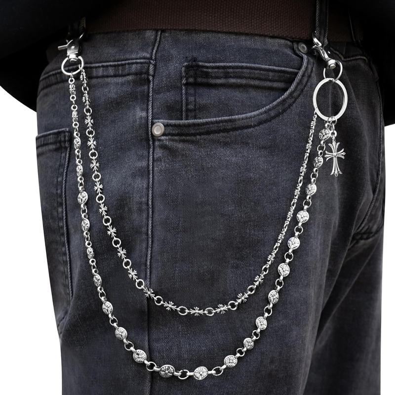 Wallet Chain - Wallet Chains for Men, Pants Chains Double Cross Pocket ...