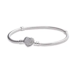 PANDORA Pave Heart Bracelet - 590727CZ-17