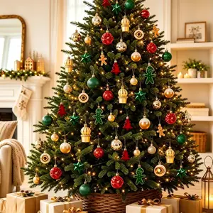 42 High-Value Anti-Drop Gingerbread Man Painted Plastic Christmas Balls Set, Perfect for Tree Hanging, Window Display, Desktop Decor