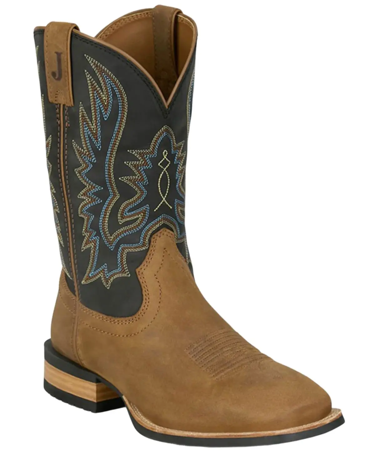 Justin Men's Men'S Outlaw Rustle Performance Western Boot Broad Square Toe - Ol7330