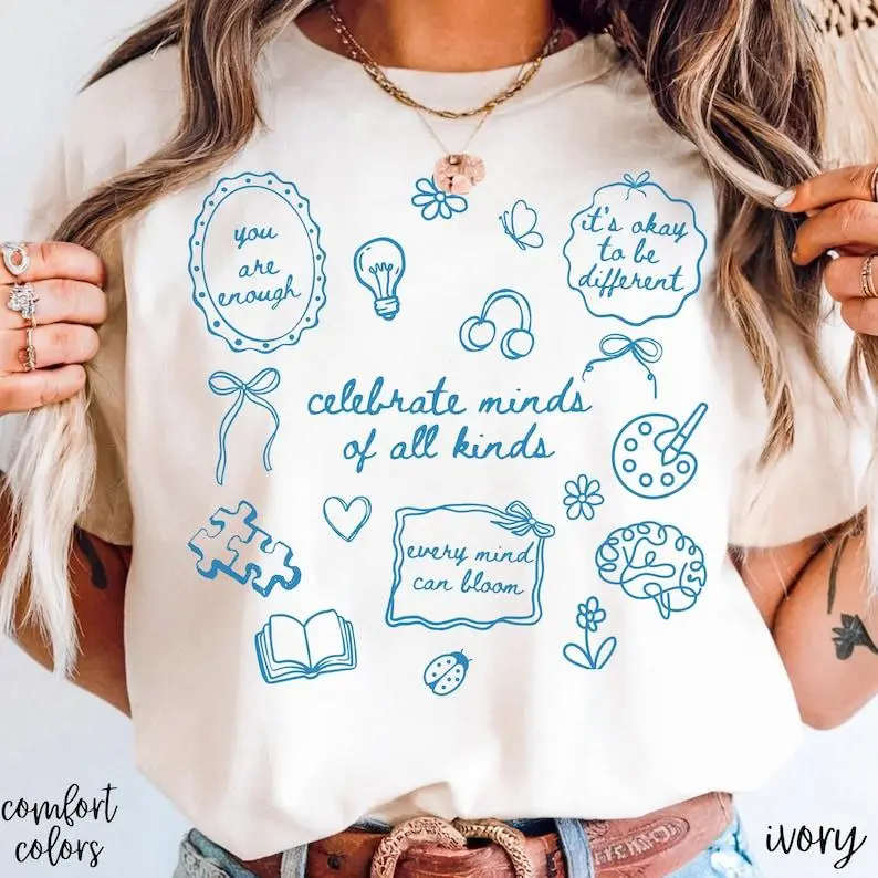 Comfort Colors Teacher Crewneck Sweatshirt, Positive Affirmation Mental Health Shirt, Inclusive Sped Top, Autism Awareness Tee, Neurodiverse