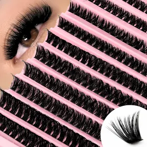 Natural Soft Feather Eyelashes, 200pcs/set Individual False Eyelashes, Self Grafting Curl Eyelash, Diy Eyelash Extensions, Eye Makeup Enhancement False Eyelash for Women & Girls
