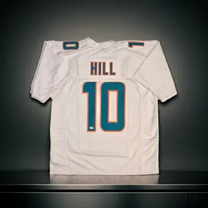 Tyreek Hill Miami Dolphins Autographed Custom Football Jersey coa (XL)