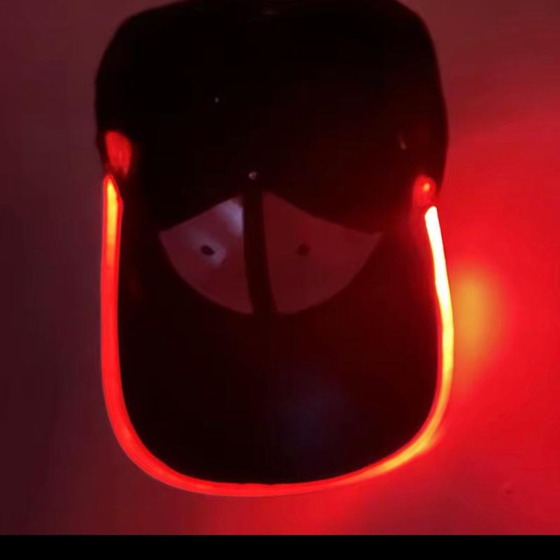 Hip Hop Party LED Cap Baseball Caps with Illuminated Brim for Night Events and Festivals