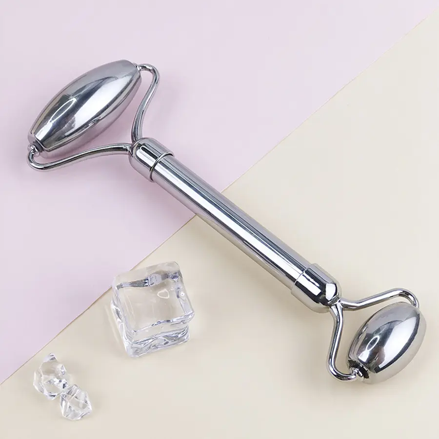 304 Stainless Steel Face Roller Facial Massage Tools, Beauty Skin Care Metal Tool for Face Eye and Skin Care, Facial Roller Metal Facial Tools for Women Girlfriend Gift