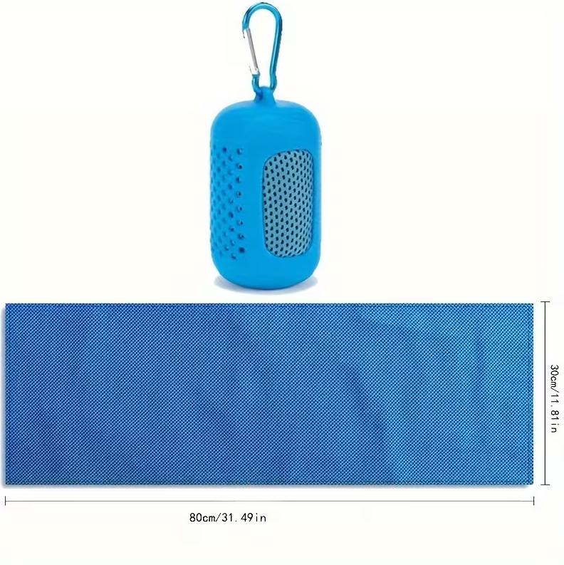 5pcs Cooling Towels (32"x12"), Microfiber Chilly Towels Soft Breathable Gym Ice Towel for Workout, Yoga, Sport, Silicone Set Travel Sweat Towels Fast Drying Lightweight Cooling Neck Wraps