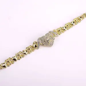 18 Karat Layered Real Gold-Filled XO Exquisite Fashion Bracelet, 7.5in Love-Themed Costume Jewelry Accessory, Exquisite Bracelet, Fashion Bracelets