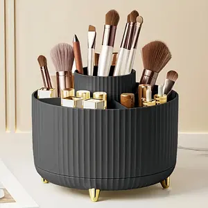 Makeup Brush Storage Box, 1 Count Multi-functional Makeup Brush Holder, Durable Makeup Organizer for Bedroom Bathroom