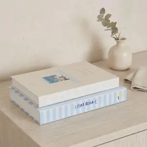 Beautiful Decorative Books Set of 2 Boxes Enhance Your Coffee Table Bookshelf or Mantel Shelf Decor Aesthetic Fake Faux Books for Modern Home Decoration Photo Storage and Keepsake Box