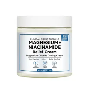 Magnesium Niacinamide Relief Cream - Magnesium Cream for Joints, Leg, Foot, 12 Ingredients for Relief, Fast Acting Cooling Formula, Lightweight, Non-greasy -1PC