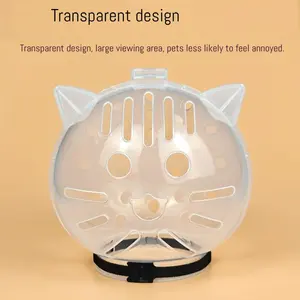 Cat Head Cover Anti-Licking Bite Prevention Ball Shape Collar Pet Space Helmet Elizabethan Circle, Cat Neck Protection, Pet Safety Gear