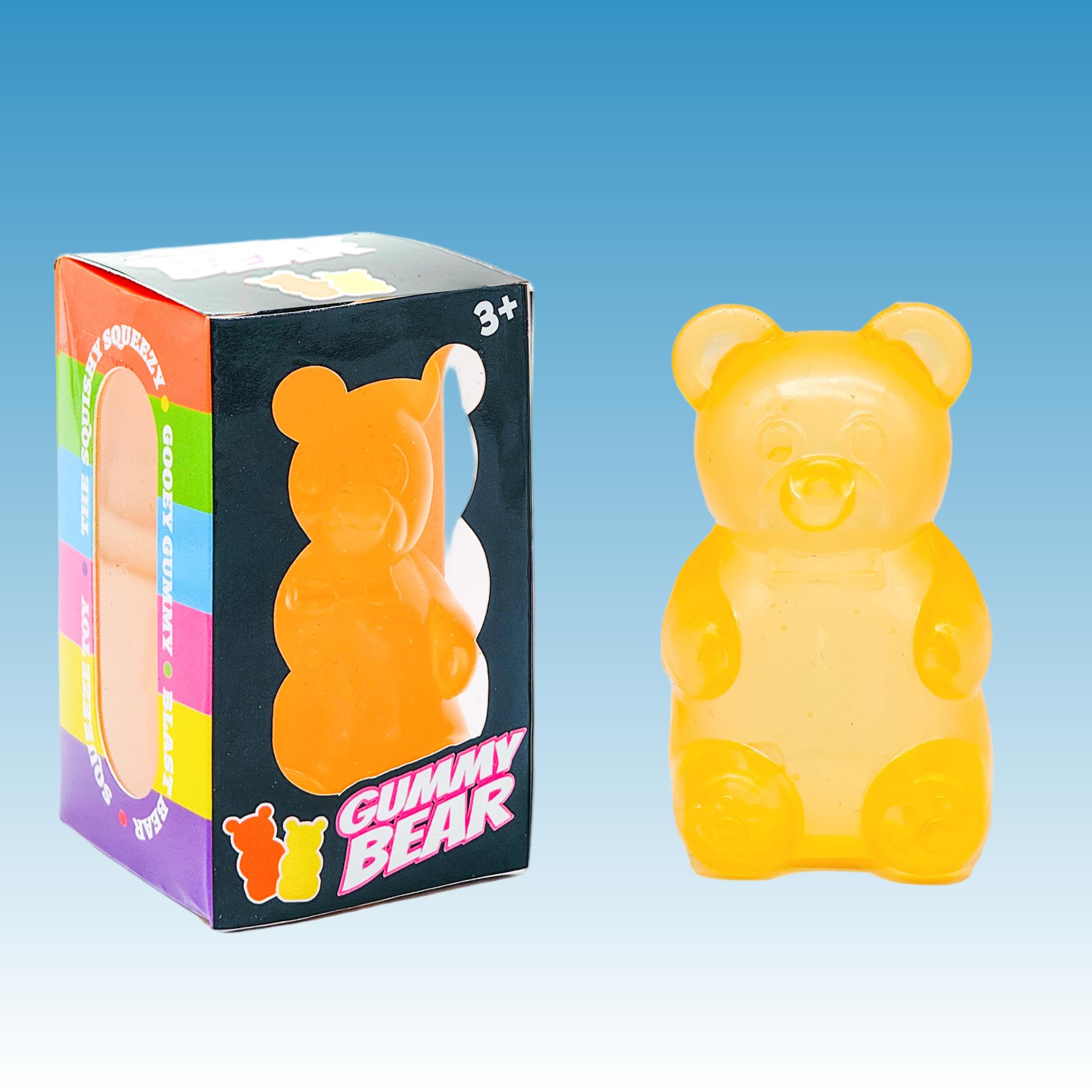 2pc Gummy Bear Sensory Fidget Toys, Jelly Filled Squeeze Toys, Squishies, Soft Stress Relief, Anxiety Relief, Calming Fidget Toys for Kids Adults, Birthday Gift, Party Favor Bag Filler, No Accessories, No Battery