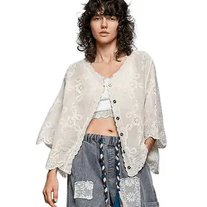 The Calico Soul Floral Crocheted Blouse