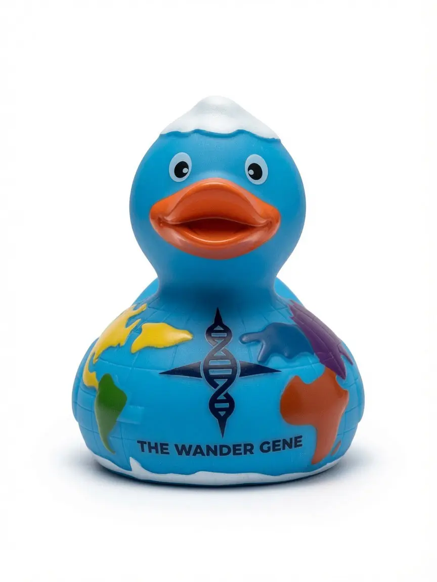 The Wander Gene Signature Travel the World Rubber Duck — Customizable Design