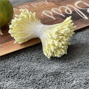 400pcs 2mm Handmade DIY Flower Materials, Heart Accessories, Pearl Shine Bud Fondant Core Net Flowers, Craft Supplies, DIY Fake Flowers