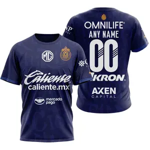 Personalized LIGA MX Chivas Guadalajara 2025 Third Shirt 3D Youth/ Adult Size Mexican Football T-shirt, Mexicano Futbol Jersey, Gifts for Him Dad