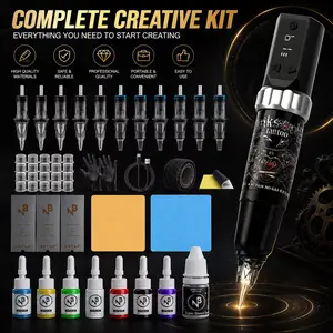 NBTA2 Body Art Design Kit with Creative Accessories, Portable Multi-Mode Control, Color Transfer Set for Decorative Body Art