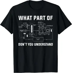 Unisex，Men's Black T-Shirt Small Fun HVAC Technician Graphic Design Casual Menswear Soft Top