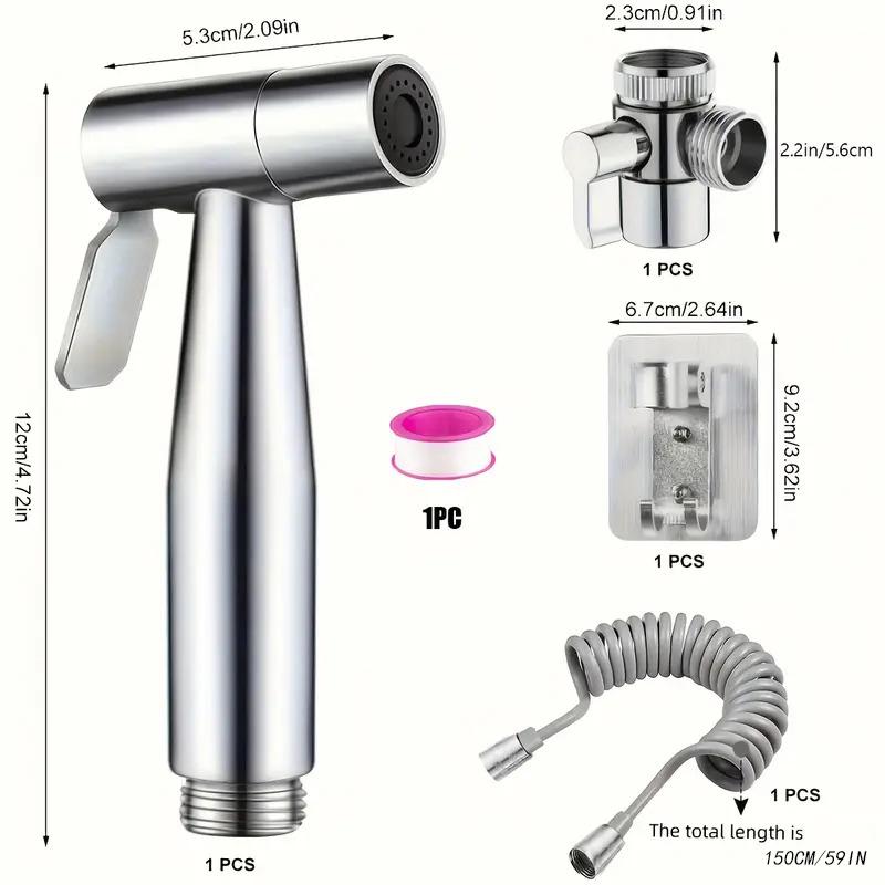 Handheld Shower Kit for Wash Basin, 1.5m Flexible Hose, Kitchen & Bathroom Faucet Spray Accessories, Adapter G1/2, Shampoo, Pet Shower Use, Handheld Shower Attachment
