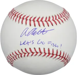Aiva Arquette Miami Marlins Autographed Baseball with "Let's Go Fish" Inscription - Fanatics Authentic Certified