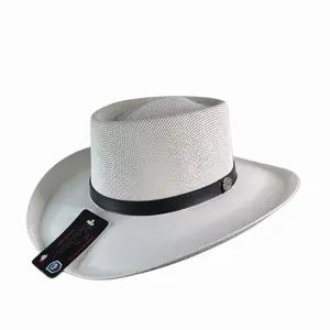 Sombrero estilo GOLF PANALITO/Flat Top Round Crown Hat-Golfing/Sombrero Casual Panalito Golf de Lona