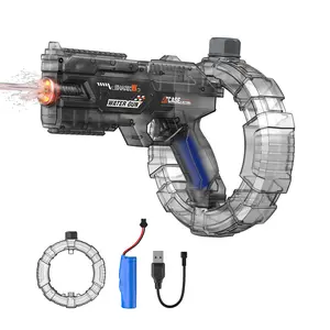 LED Electric Water Blaster with Space Energy Ring Design,  High-pressure & Long-range, Large Capacit [Safe & Harmless Water Gun Toy]