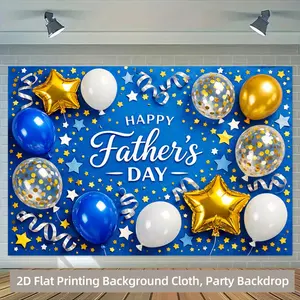 Fathers Day Celebration Banner Backdrop Tapestry Fabric Indoor Outdoor Events Durable Birthday Photography Background