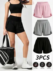 3-Pack 2026 New Arrival Women'S Fashion Casual for sports Skorts  | High-Waisted Stretchy Yoga Skorts, Breathable & Comfortable, Machine Washable, Ideal For Sports, Tennis And Daily Wear