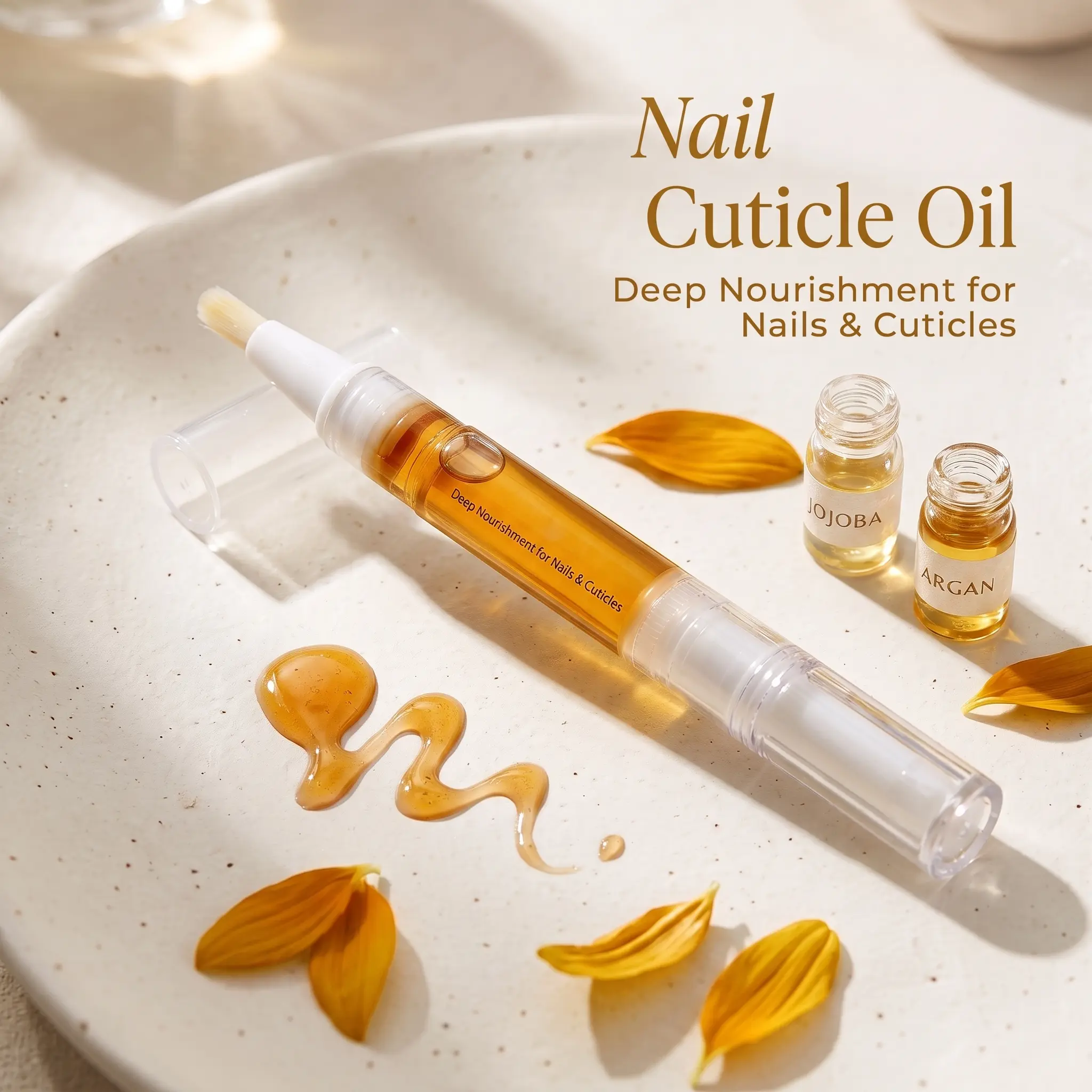 Nail  Cuticle Oil,  Hemp seed oil, extract from spicy mint leaves Oil, Natural Strengthener for Brittle & Peeling Nails