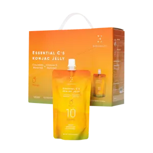 Everydaze Collagen Vitamin C Konjac Jelly Vegan Zero Sugar Low Calorie Mango Flavor 5.07 fluid ounces * 10 pieces