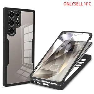 Transparent Protection Film Full Coverage Anti-Drop Shockproof Phone Case Casing Accessories for Samsung Galaxy S26 Ultra S25 Ultra S24 Ultra S23 Ultra S22 Ultra Shockproof Smartphone Cover