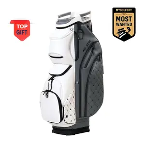 Ask Echo SLC-130LE Golf Bag Luxury 15 Way Full Length Dividers Golf Quiet Synthetic Leather Cart Bag Ask Echo SLC-130LE Golf Bag Luxury 15 Way Full Length Dividers Golf Quiet Synthetic Leather Cart Bag
