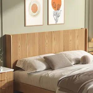 65''/80.3'' Wood Headboard Q/K Size with Charging Stations, Boho Bed Frame Wall Mounted Headboards, Modern Farmhouse Bed headboard Only (Queen/King (U.S. Standard)) head board