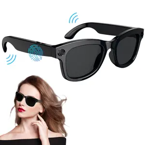 1080P HD Smart Camera Glasses, 8mp Wireless Recording Eyeglasses, Dual Microphones, Enc Noise Reduction, Blue Light Filter, Unisex Video Glasses, Wearable Smart Glasses M01 Pro