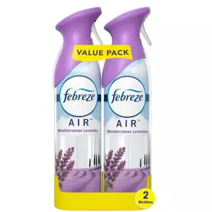 Odor Eliminating 8.8 oz. Mediterranean Lavender Scent Air Freshener Spray (2 Count) - Home Supply Fragrance Room Perfume Scented