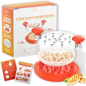 Orange Chicken Shredder Tool Twist Large 10" Meat Shredder, Extra Plate - shredder , meat shredder tool twist, meat , desmenuzador de carne, desmenuzador de pollo
