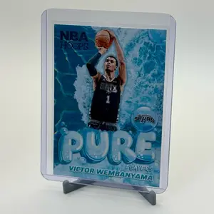 2024-25 NBA Hoops Victor Wembanyama Pure Players Insert #9 San Antonio Spurs Collectible Card