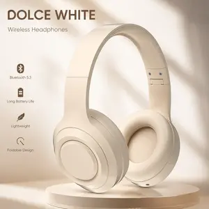 Black Wireless Bluetooth Over-Ear Headphones, Deep Bass Hi-Fi Stereo, 40H Playtime, Foldable Lightweight Headset with Mic for iOS/Android/PC Audio Devices