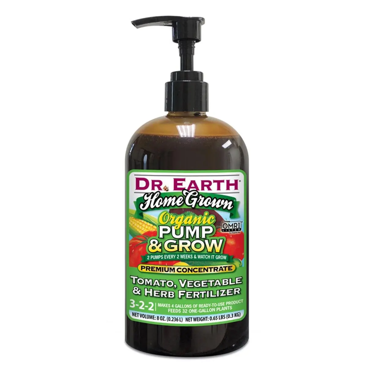 Dr. Earth 8 oz Home Grown Pump & Grow Organic 3-2-2 Tomato & Vegetable Fertilizer