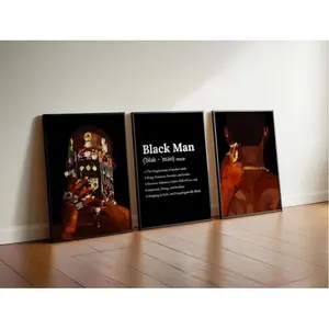 Set of 3 Wall Decor Men, Black Man Art, Masculine Wall Art, DIGITAL DOWNLOAD, Wall Art, Man Room Poster, Gift for Him, Black Art