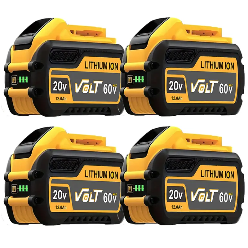1PACK/2PACK/4PACK DeWalt Replacement Lithium Ion Battery, 20V/60V MAX 12Ah Flex Model, Compatible with DeWalt DCB606 DCB609 DCB612 Power Tools & 20-60v Chargers