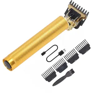 Men's cordless electric hair clipper (Black) - zero-gap shaving + comb guide configuration, full-body water washing for long-lasting battery life, multiple Settings for home use and salons