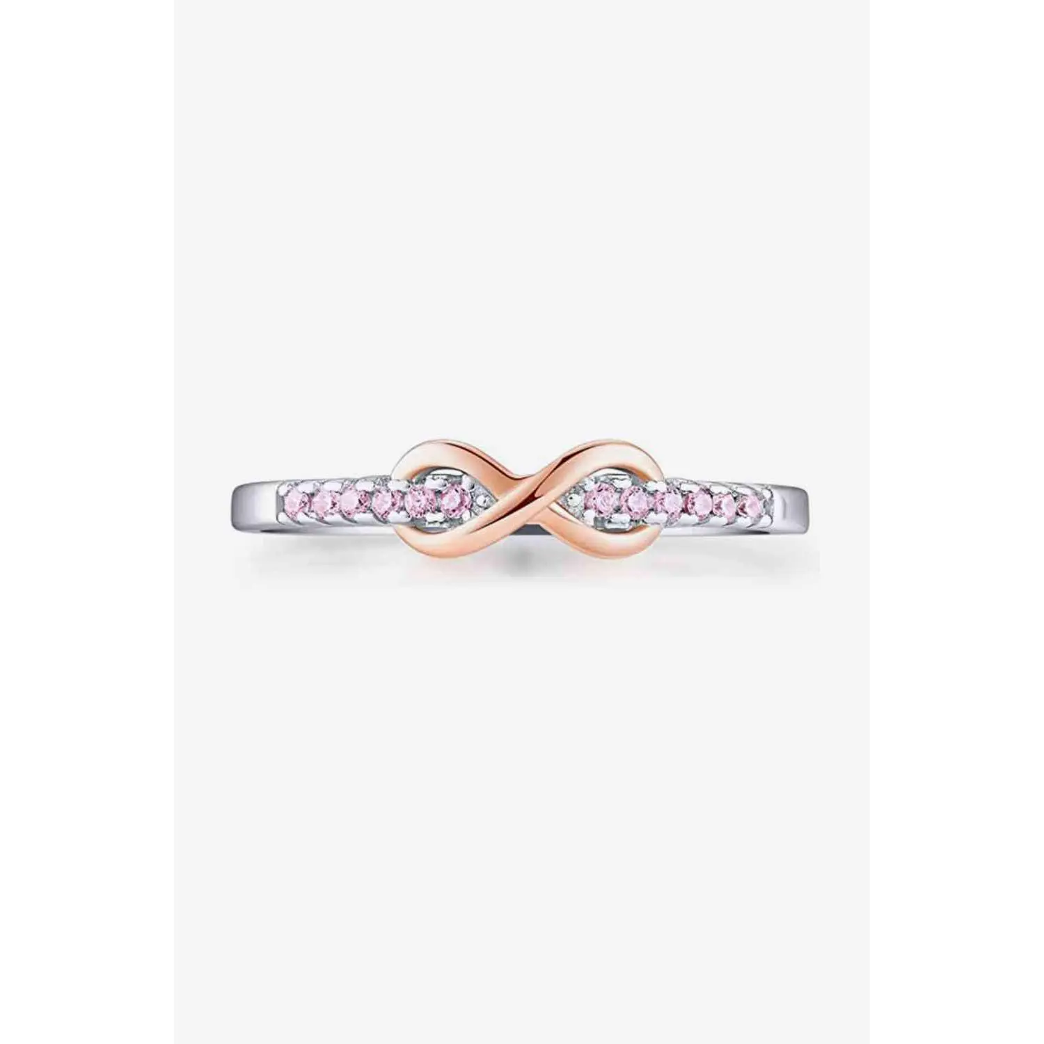 Zircon Crisscross 925 Sterling Silver Ring